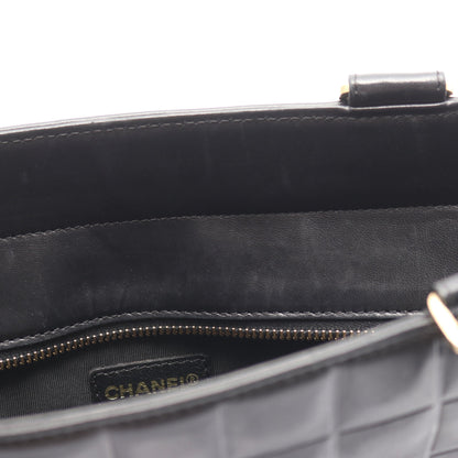 チョコバー ショルダーバッグ トートバッグ ラムスキン ブラック ゴールド金具 シャネル バッグ CHANEL