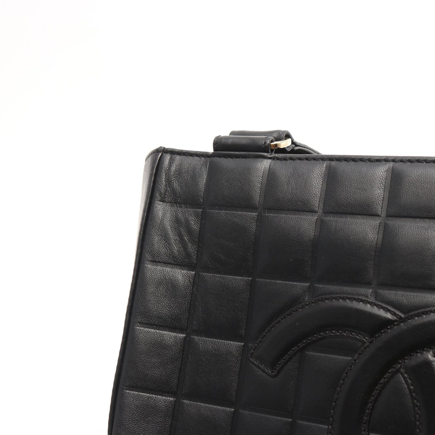 チョコバー ショルダーバッグ トートバッグ ラムスキン ブラック ゴールド金具 シャネル バッグ CHANEL