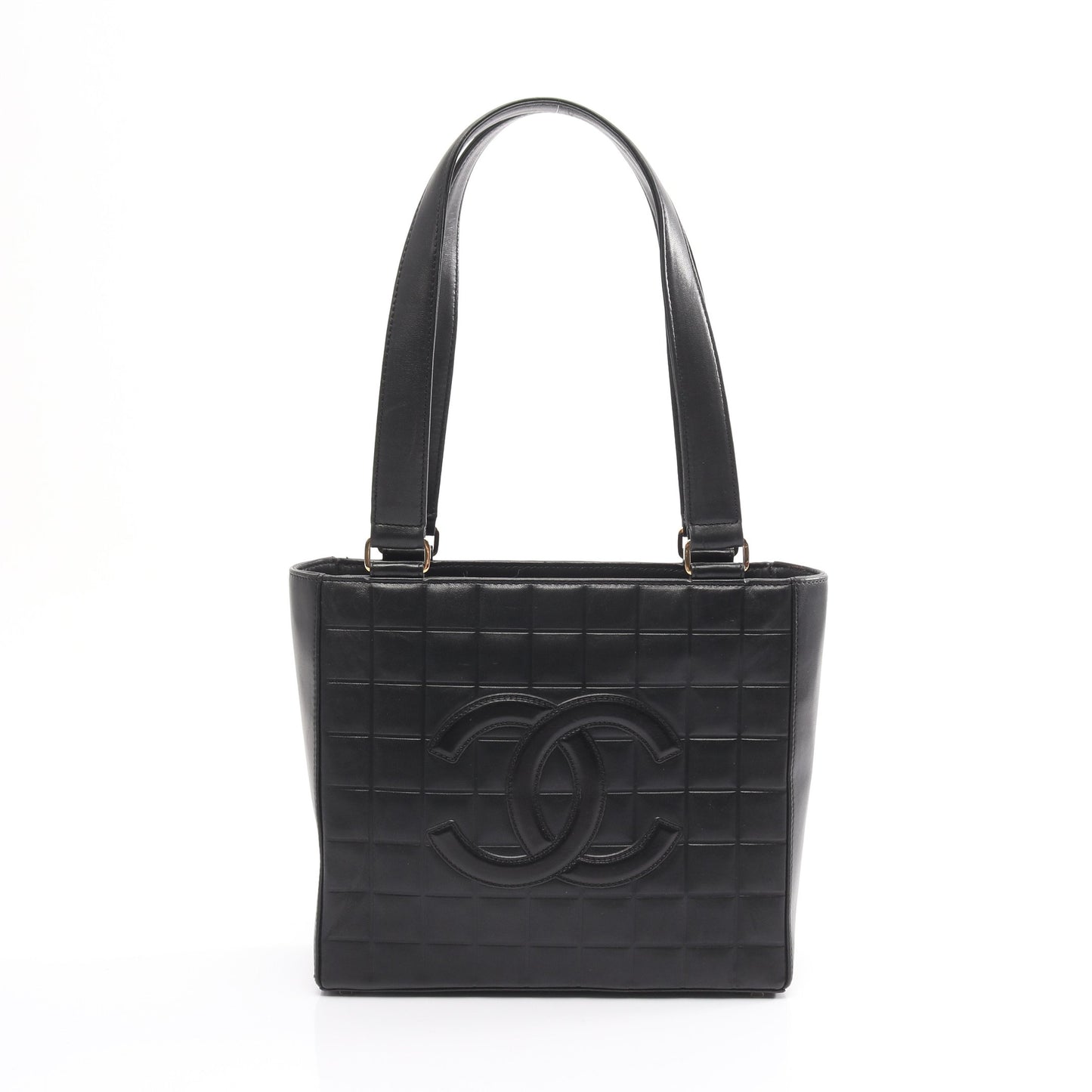 チョコバー ショルダーバッグ トートバッグ ラムスキン ブラック ゴールド金具 シャネル バッグ CHANEL
