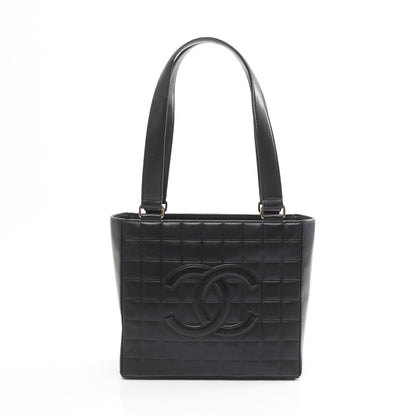 チョコバー ショルダーバッグ トートバッグ ラムスキン ブラック ゴールド金具 シャネル バッグ CHANEL
