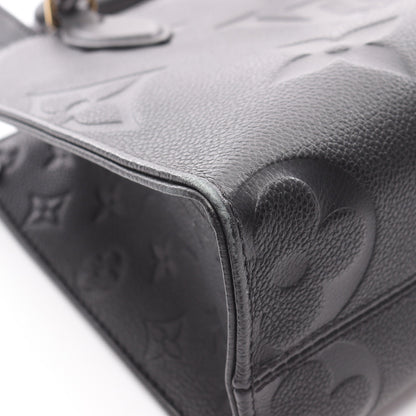 オンザゴーPM モノグラムアンプラント ノワール ハンドバッグ レザー ブラック 2WAY ルイヴィトン バッグ LOUIS VUITTON