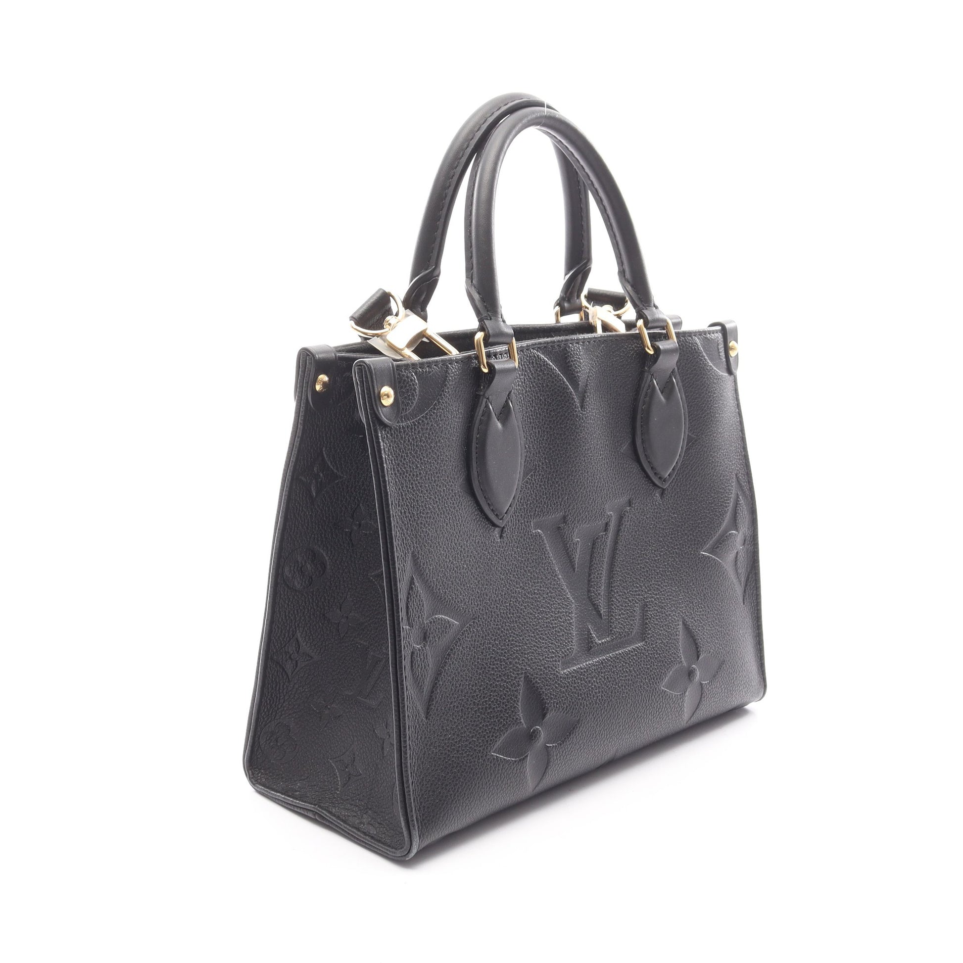 オンザゴーPM モノグラムアンプラント ノワール ハンドバッグ レザー ブラック 2WAY ルイヴィトン バッグ LOUIS VUITTON