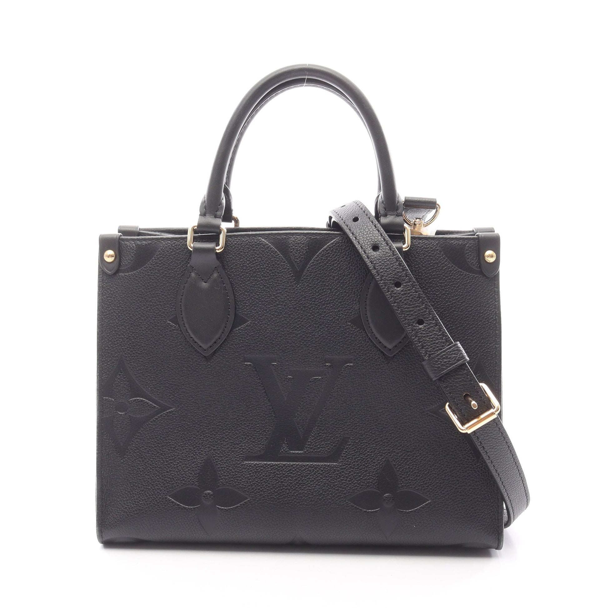 オンザゴーPM モノグラムアンプラント ノワール ハンドバッグ レザー ブラック 2WAY ルイヴィトン バッグ LOUIS VUITTON
