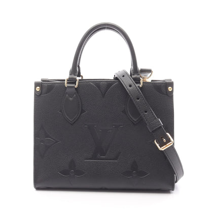 オンザゴーPM モノグラムアンプラント ノワール ハンドバッグ レザー ブラック 2WAY ルイヴィトン バッグ LOUIS VUITTON