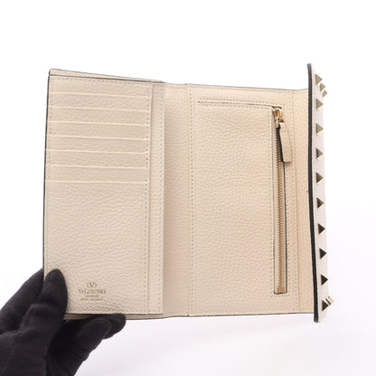 ロックスタッズ 三つ折り長財布 レザー アイボリー ヴァレンティノガラヴァーニ 財布・小物 VALENTINO GARAVANI