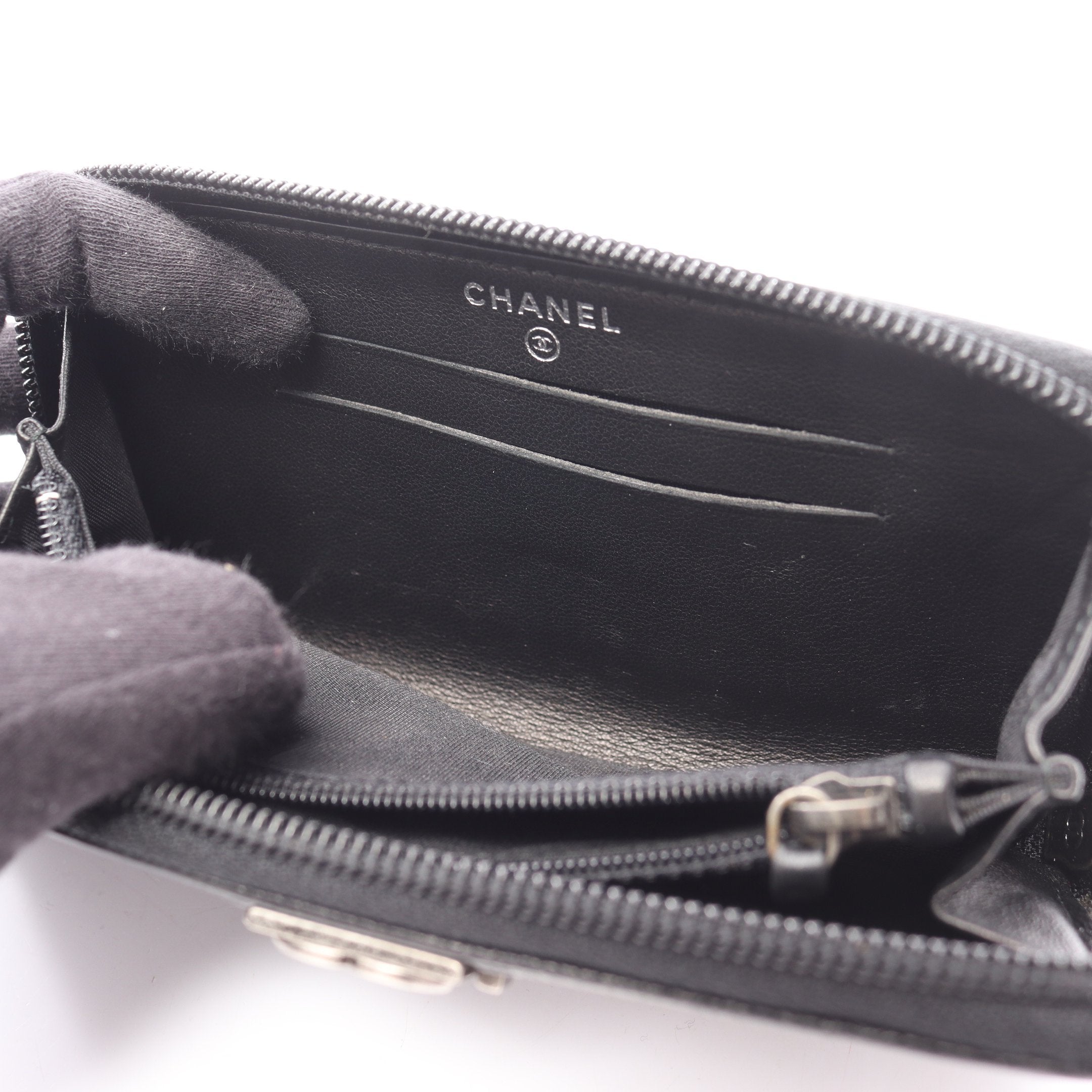 ボーイシャネル ジップ ウォレット ラウンドファスナー財布 レザー