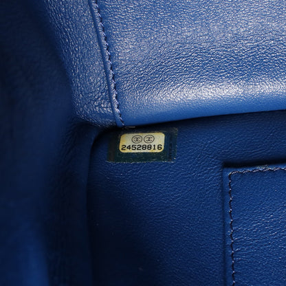 ビジネスアフィニティ マトラッセ チェーンショルダーバッグ キャビアスキン ブルー ゴールド金具 2WAY シャネル バッグ CHANEL