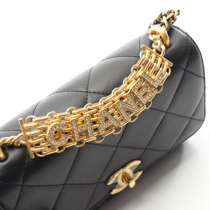 マトラッセ チェーンショルダーバッグ ラムスキン ブラック ゴールド金具 シャネル バッグ CHANEL