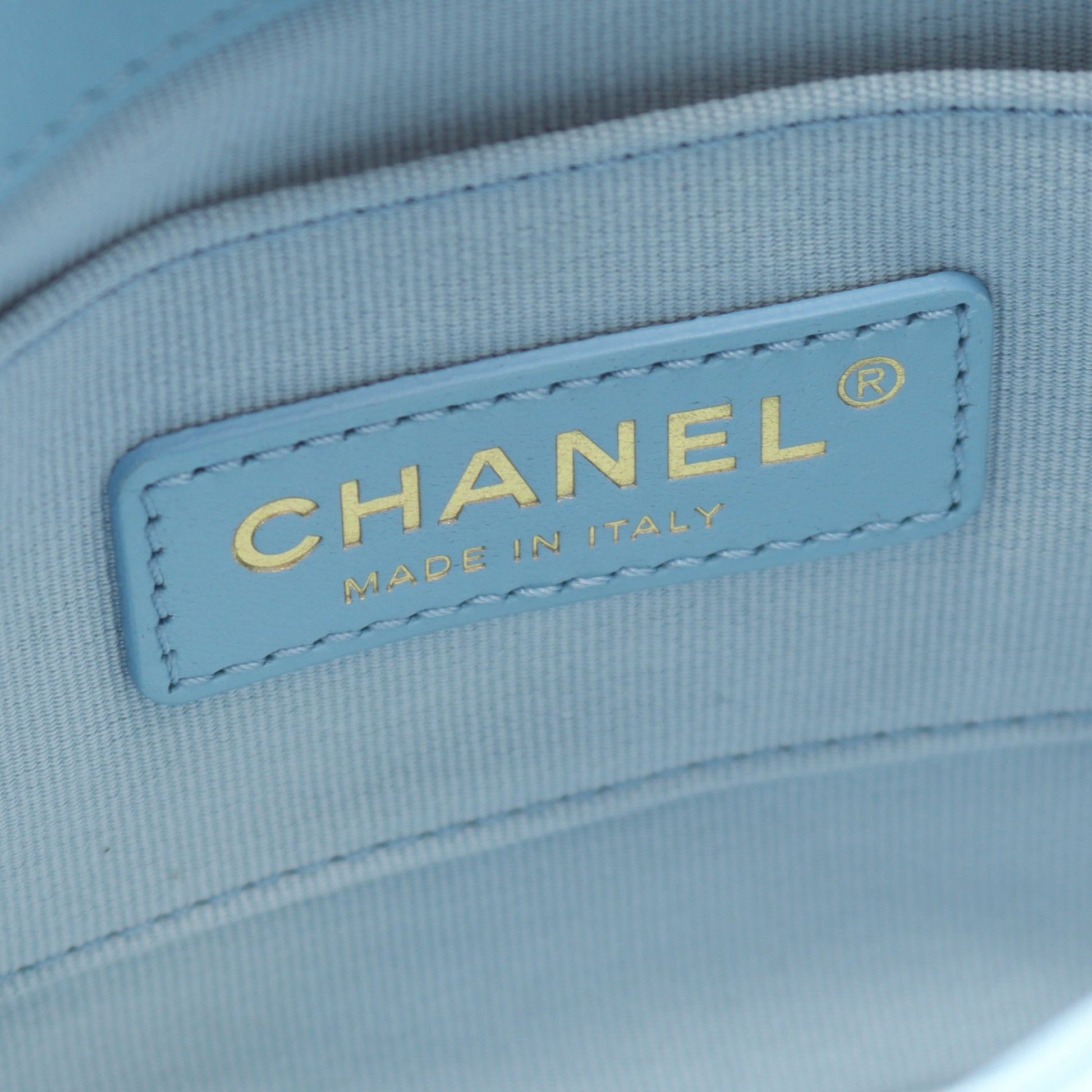 マトラッセ チェーンショルダーバッグ ラムスキン ライトブルー コンビ金具 シャネル バッグ CHANEL