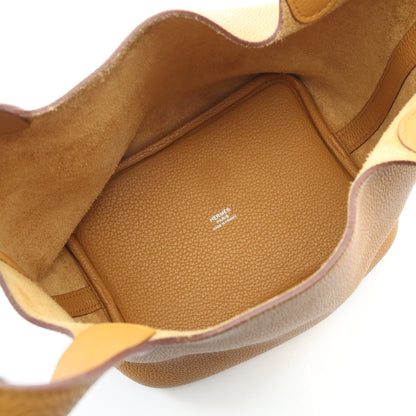 ピコタンロックPM セサミ ハンドバッグ トリヨンクレマンス ライトブラウン シルバー金具 Y刻印 エルメス バッグ HERMES