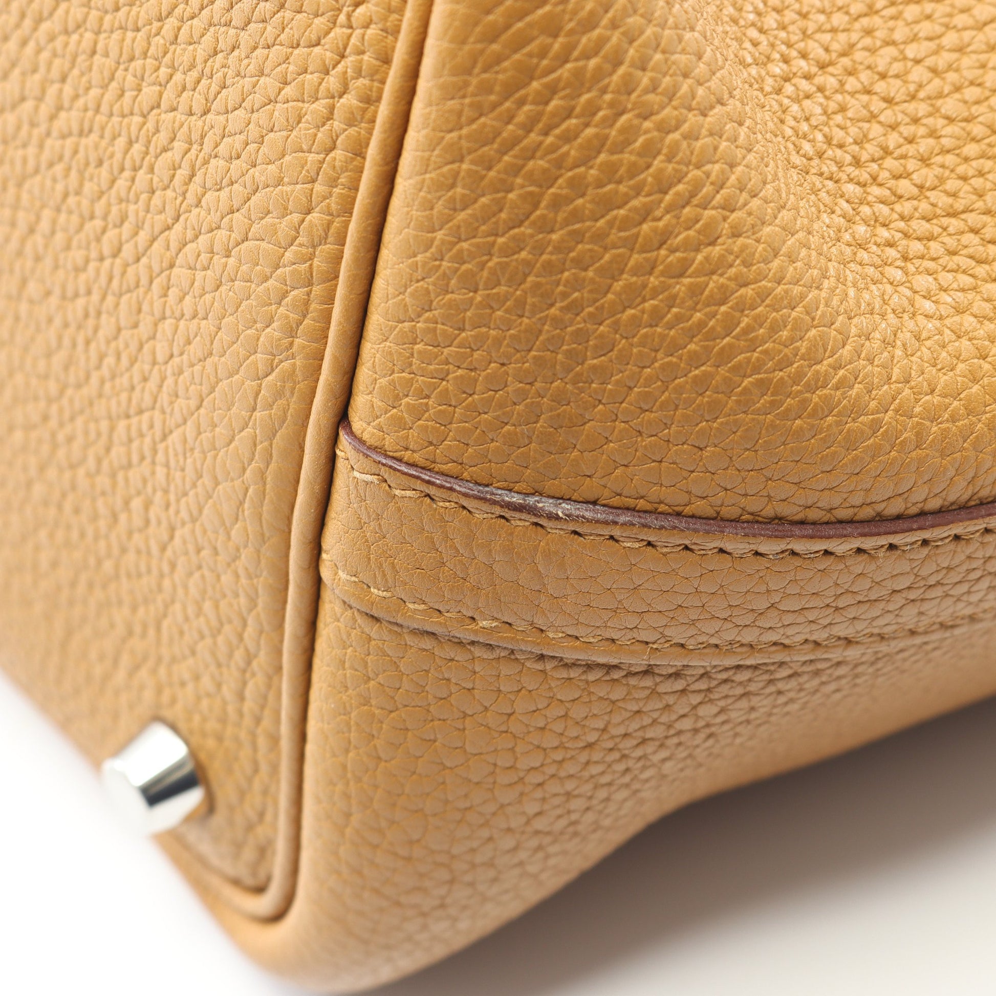 ピコタンロックPM セサミ ハンドバッグ トリヨンクレマンス ライトブラウン シルバー金具 Y刻印 エルメス バッグ HERMES
