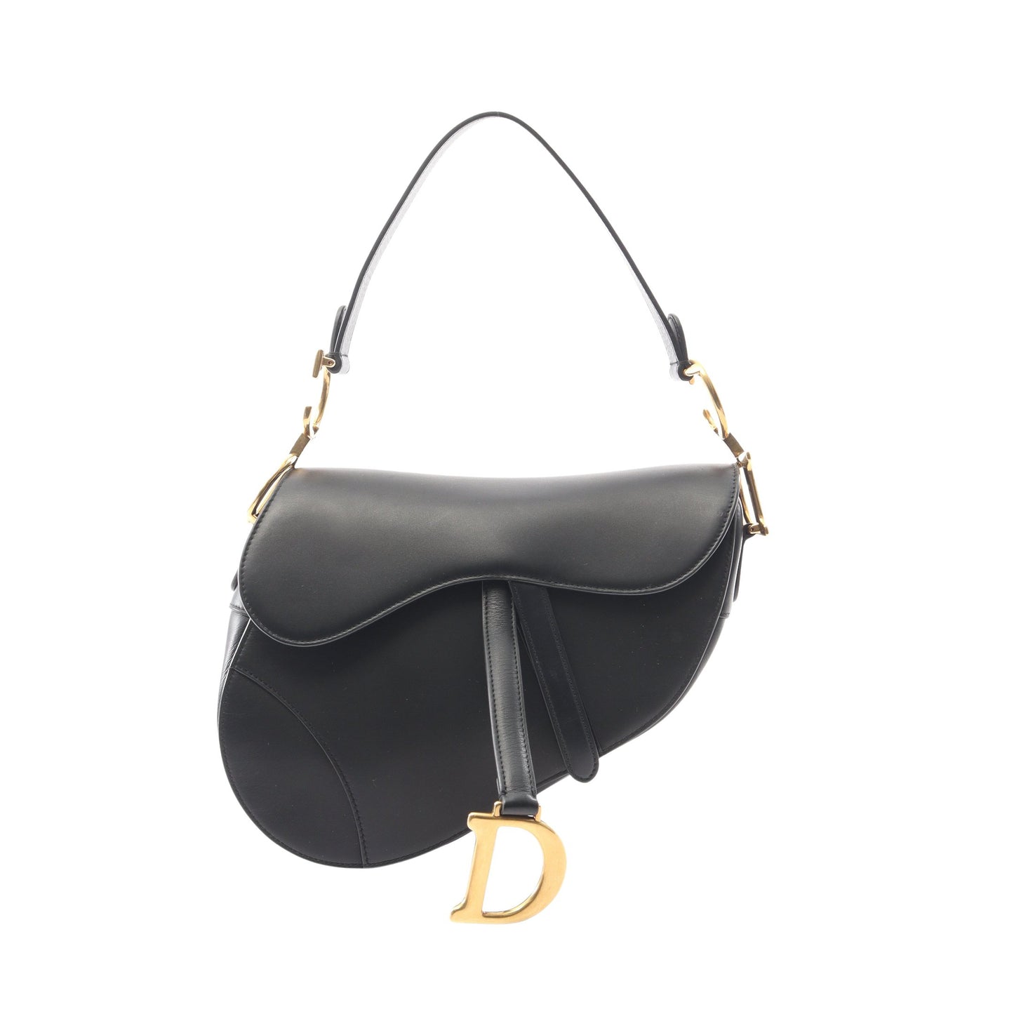 サドルバッグ ハンドバッグ レザー ブラック クリスチャンディオール バッグ Christian Dior