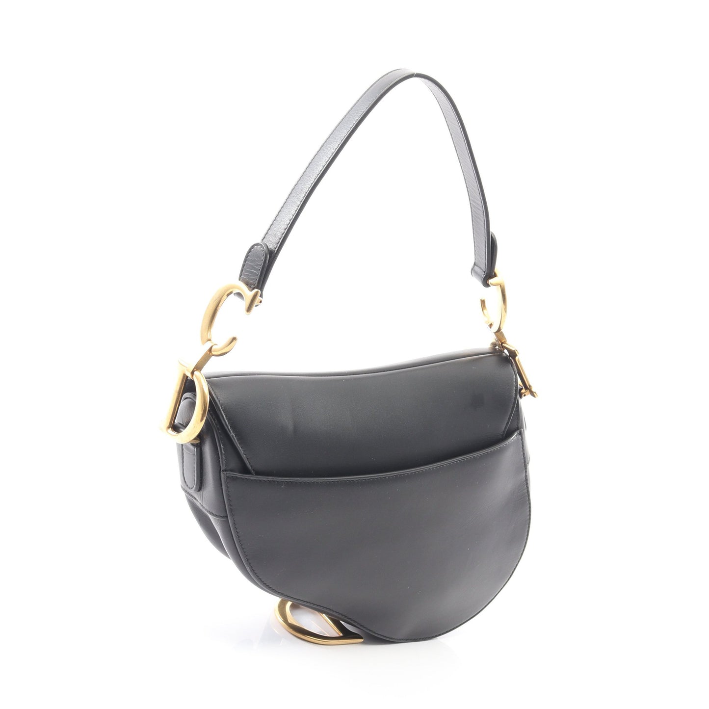 サドルバッグ ハンドバッグ レザー ブラック クリスチャンディオール バッグ Christian Dior