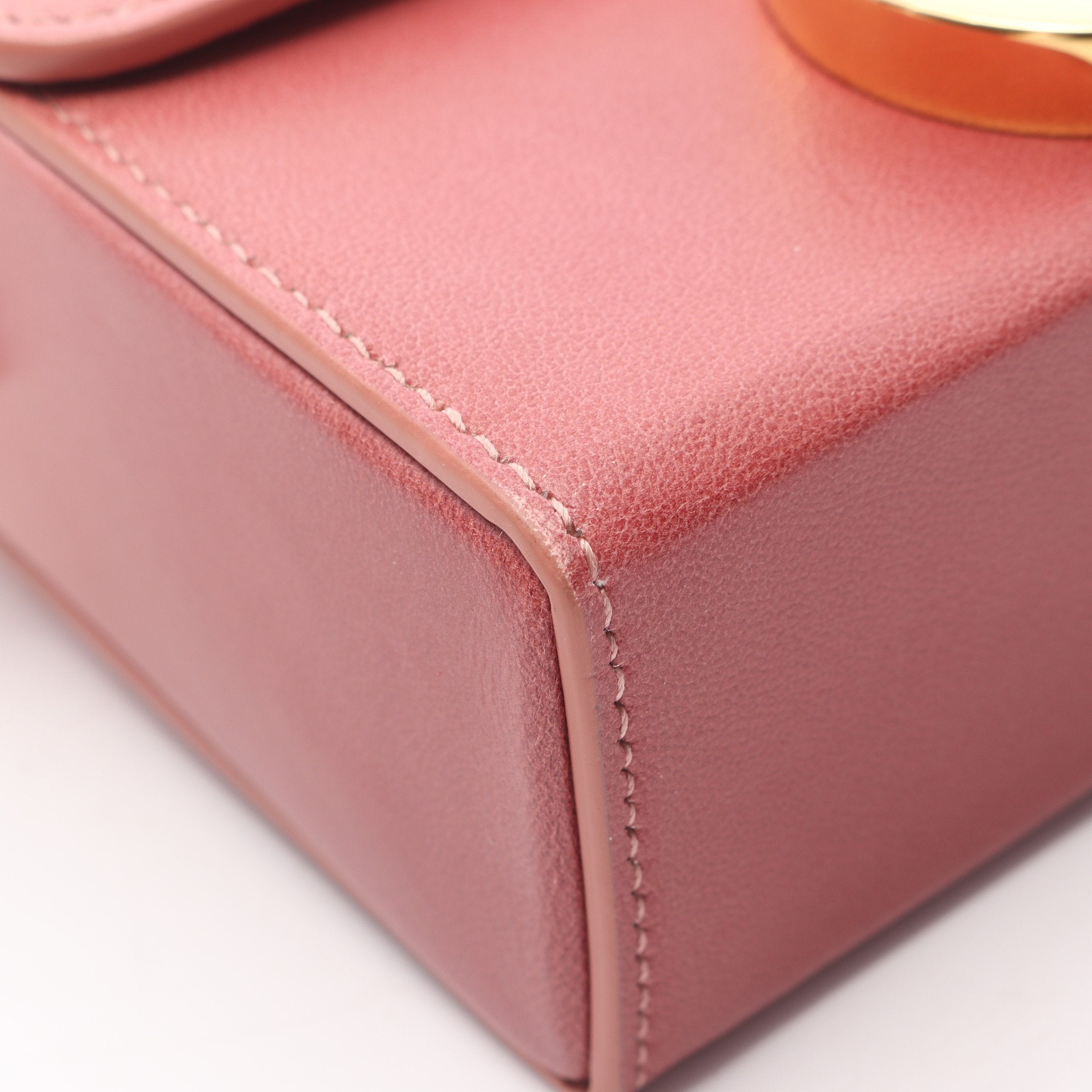 30 MONTAIGNE モンテーニュ ボックス ショルダーバッグ レザー ピンク