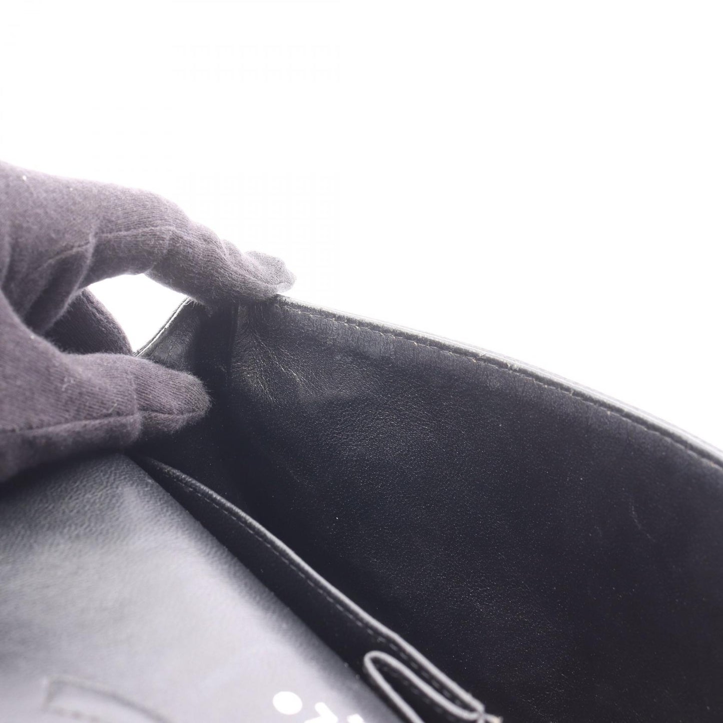 マトラッセ Wフラップ Wチェーンショルダーバッグ キャビアスキン ブラック シルバー金具 シャネル バッグ CHANEL