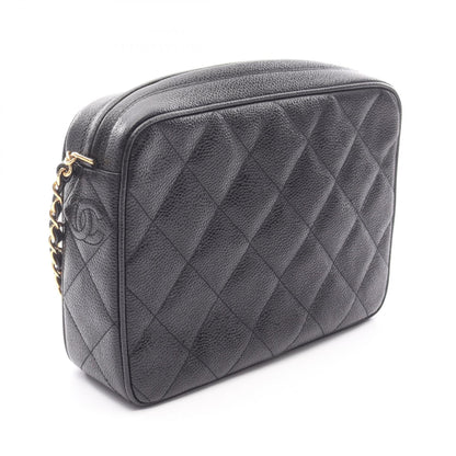 マトラッセ チェーンショルダーバッグ キャビアスキン ブラック ゴールド金具 シャネル バッグ CHANEL