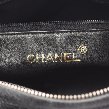 マトラッセ チェーンショルダーバッグ キャビアスキン ブラック ゴールド金具 シャネル バッグ CHANEL