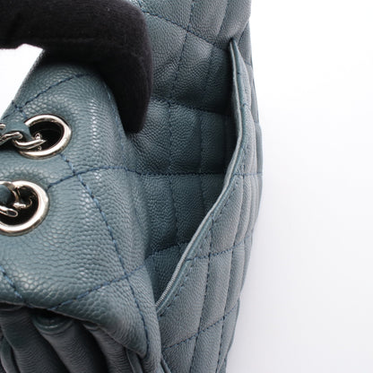 ミニマトラッセ チェーンショルダーバッグ キャビアスキン ブルーグレー シルバー金具 シャネル バッグ CHANEL