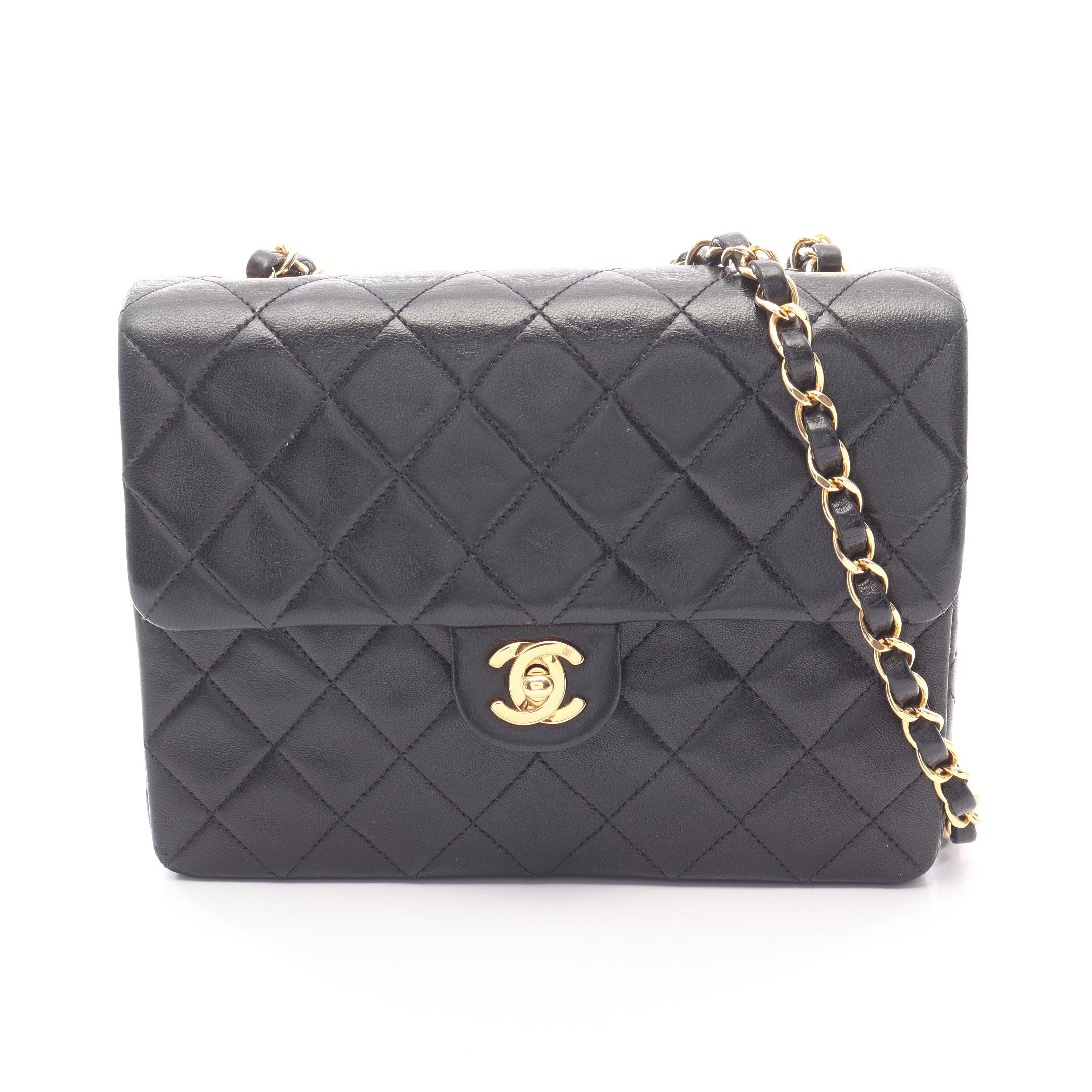 CHANEL シャネル ヴィンテージ チェーンバッグ ミニマトラッセ　ショルダー CHANEL（シャネル） マトラッセ ミニ/AGNEAU TANNE チェーンポシェット