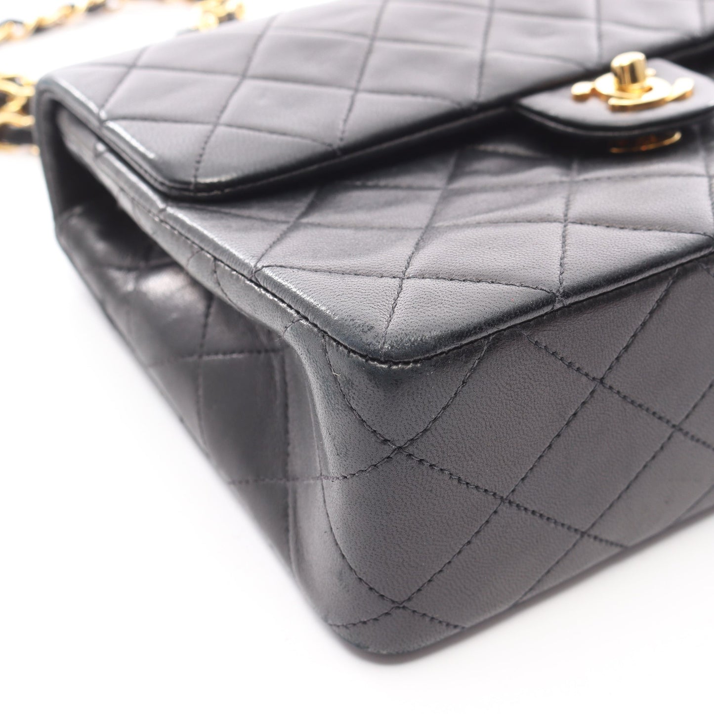 ミニマトラッセ20 チェーンショルダーバッグ ラムスキン ブラック ゴールド金具 シャネル バッグ CHANEL