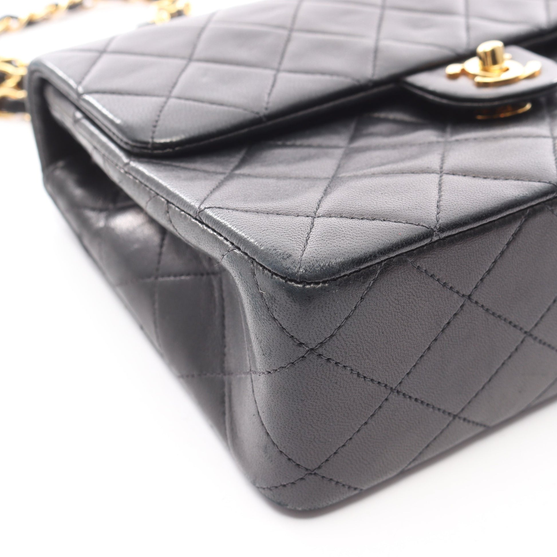 ミニマトラッセ20 チェーンショルダーバッグ ラムスキン ブラック ゴールド金具 シャネル バッグ CHANEL