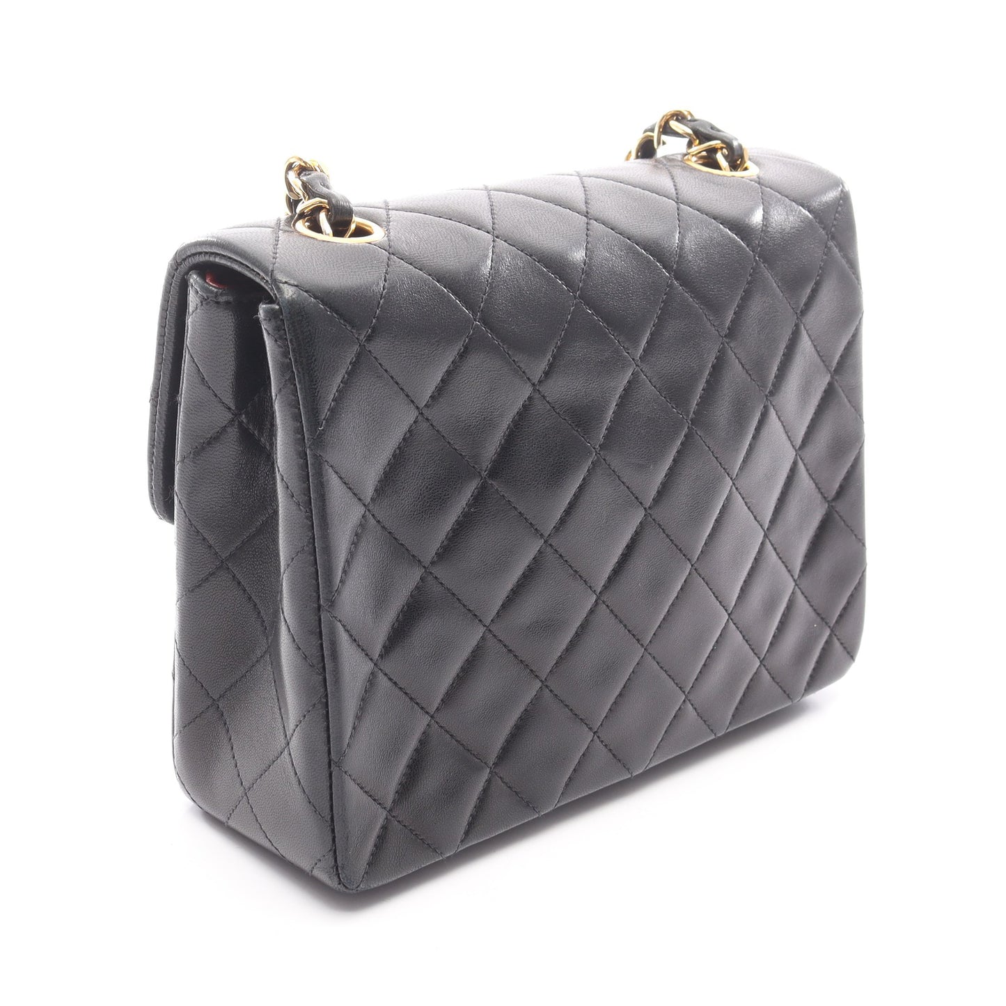 ミニマトラッセ20 チェーンショルダーバッグ ラムスキン ブラック ゴールド金具 シャネル バッグ CHANEL