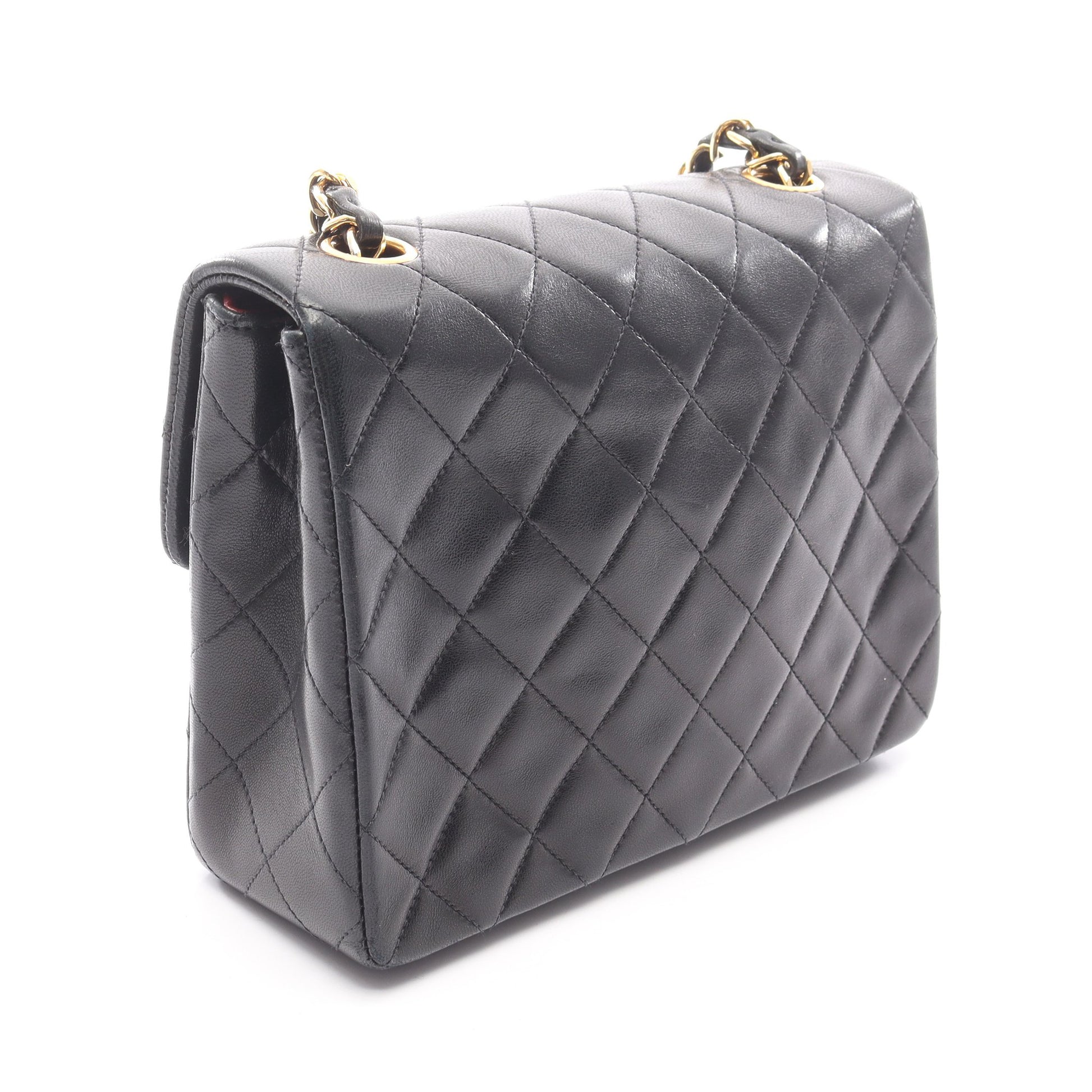 ミニマトラッセ20 チェーンショルダーバッグ ラムスキン ブラック ゴールド金具 シャネル バッグ CHANEL
