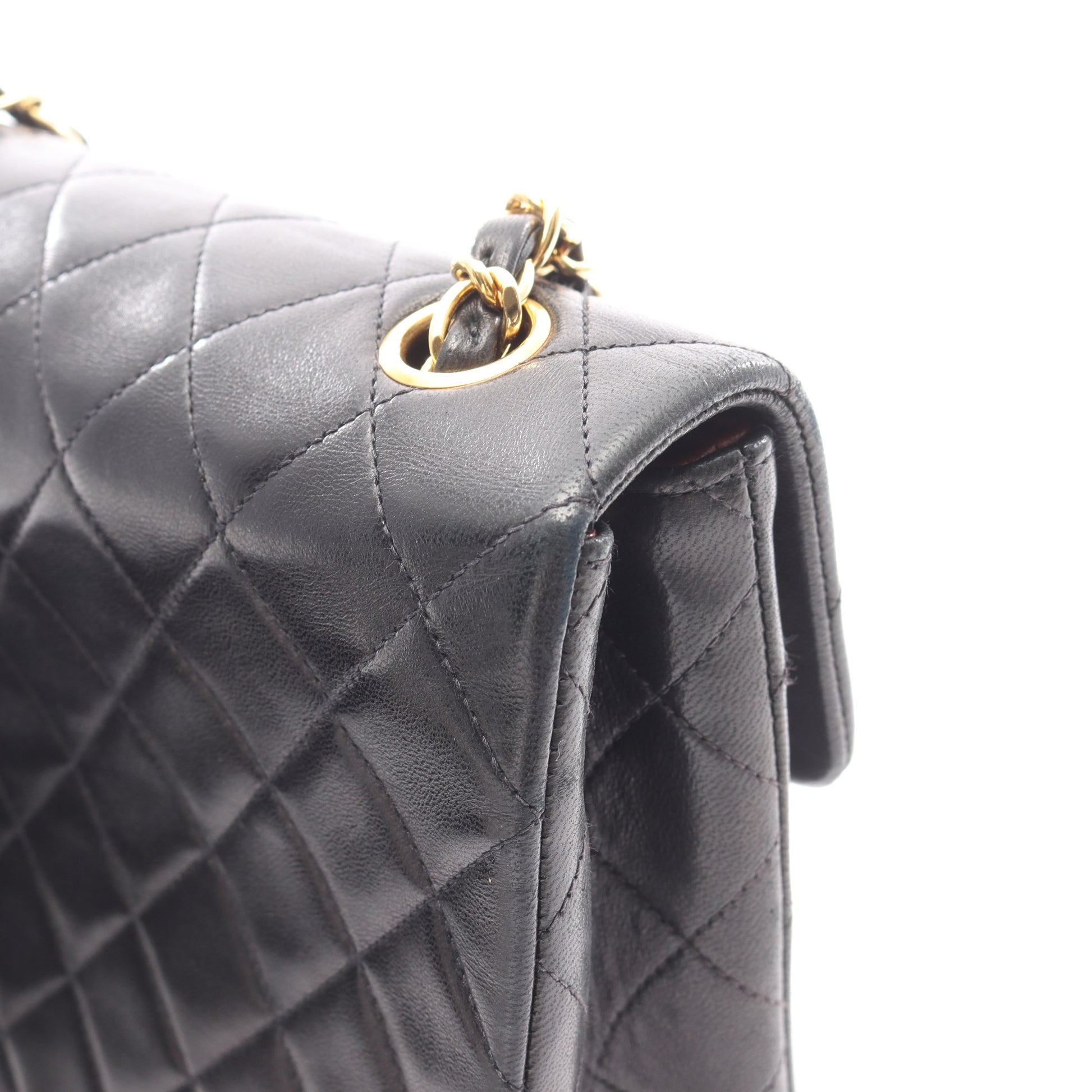 ミニマトラッセ20 チェーンショルダーバッグ ラムスキン ブラック ゴールド金具 シャネル バッグ CHANEL