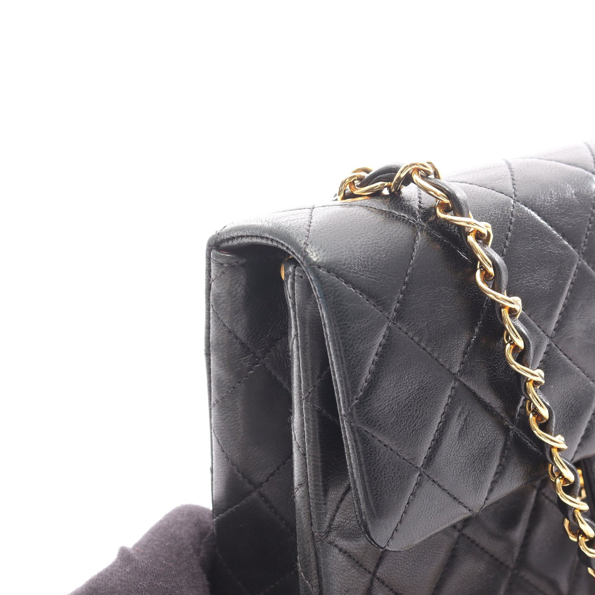 ミニマトラッセ20 チェーンショルダーバッグ ラムスキン ブラック ゴールド金具 シャネル バッグ CHANEL