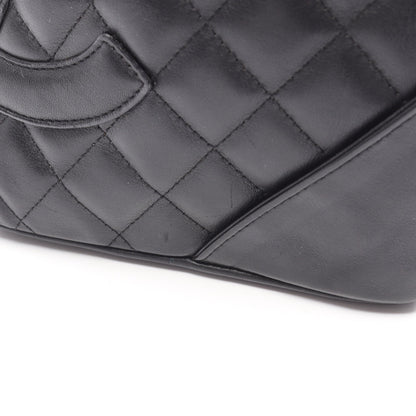 カンボンライン スモール ハンドバッグ トートバッグ レザー ブラック シルバー金具 シャネル バッグ CHANEL