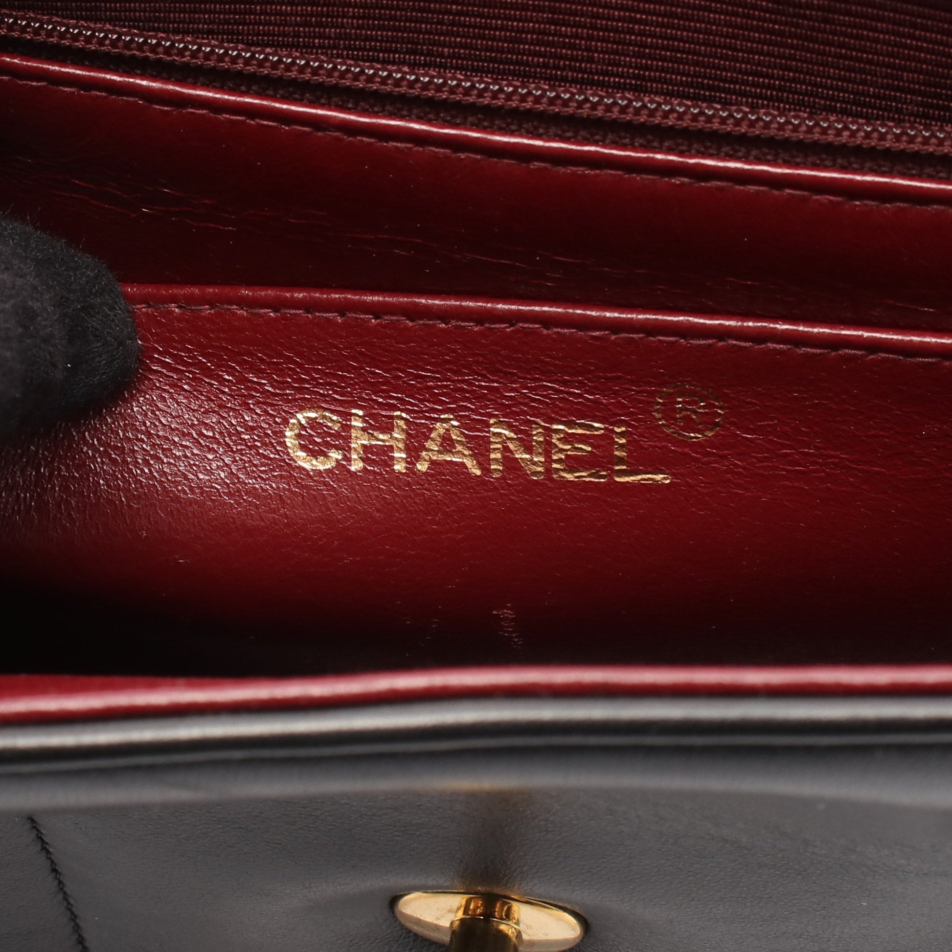 マドモアゼル ハンドバッグ ラムスキン ブラック ゴールド金具 シャネル バッグ CHANEL