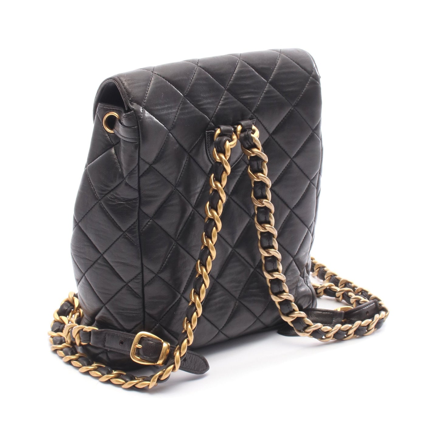 マトラッセ バックパック リュックサック ラムスキン ブラック ゴールド金具 シャネル バッグ CHANEL