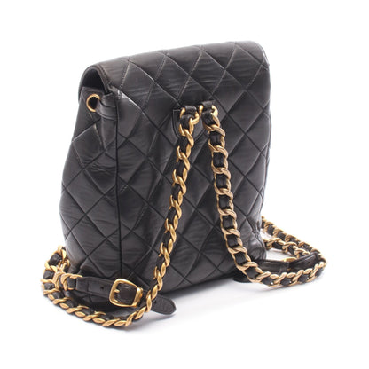 マトラッセ バックパック リュックサック ラムスキン ブラック ゴールド金具 シャネル バッグ CHANEL