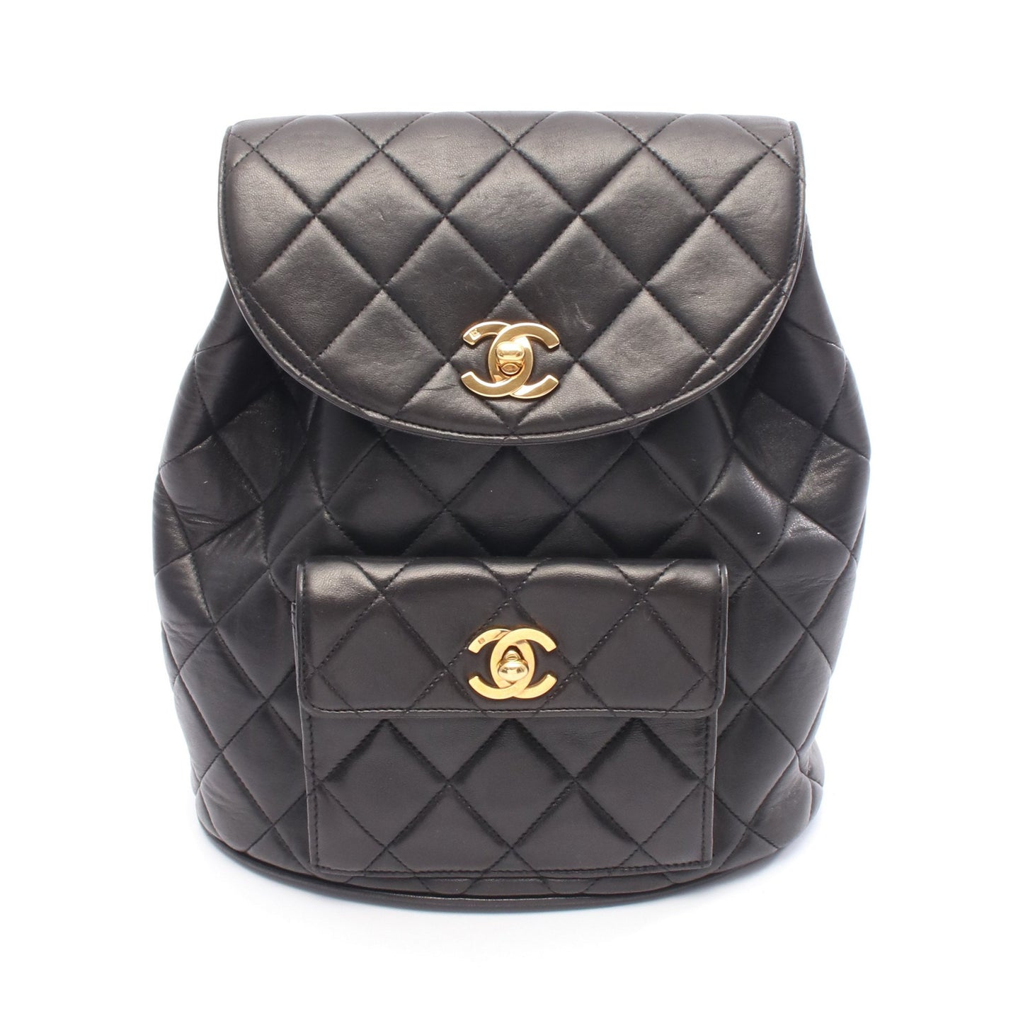 マトラッセ バックパック リュックサック ラムスキン ブラック ゴールド金具 シャネル バッグ CHANEL