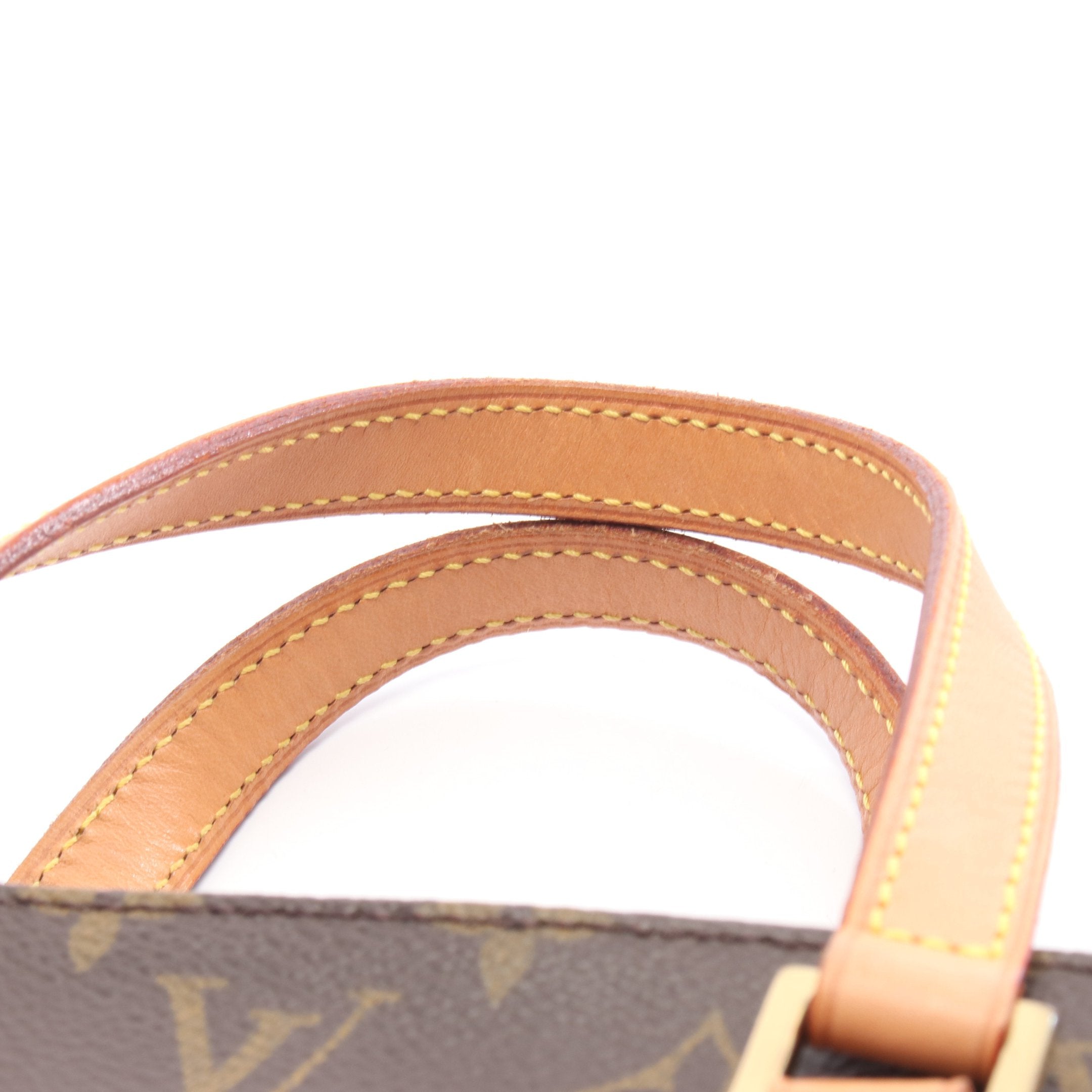 ヴァヴァンPM モノグラム ハンドバッグ PVC レザー ブラウン ルイ