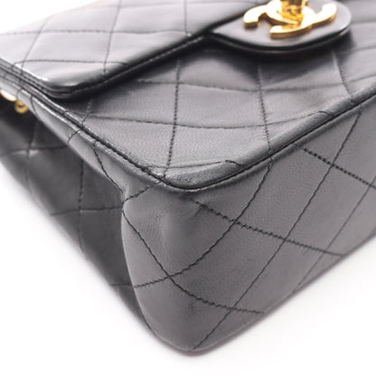 ミニマトラッセ チェーンショルダーバッグ ラムスキン ブラック ゴールド金具 シャネル バッグ CHANEL