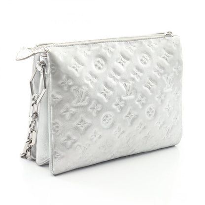 クッサンPM モノグラムエンボス チェーンショルダーバッグ レザー シルバー ルイヴィトン バッグ LOUIS VUITTON