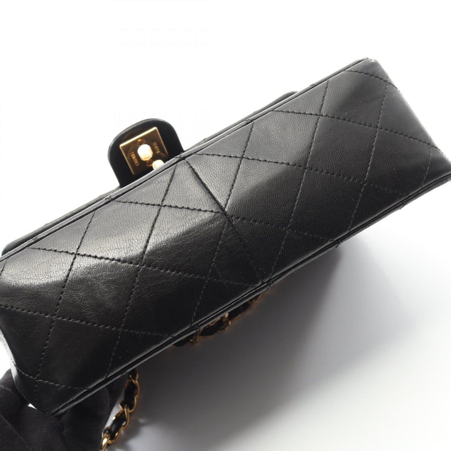 ミニマトラッセ20 チェーンショルダーバッグ ラムスキン ブラック ゴールド金具 ヴィンテージ シャネル バッグ CHANEL