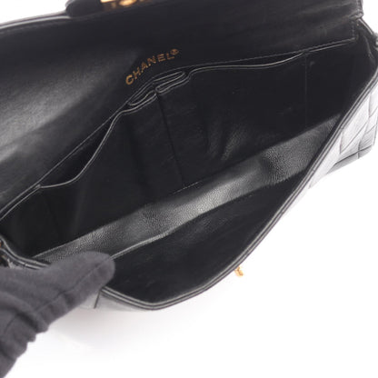 チョコバー チェーンショルダーバッグ ラムスキン ブラック ゴールド金具 シャネル バッグ CHANEL