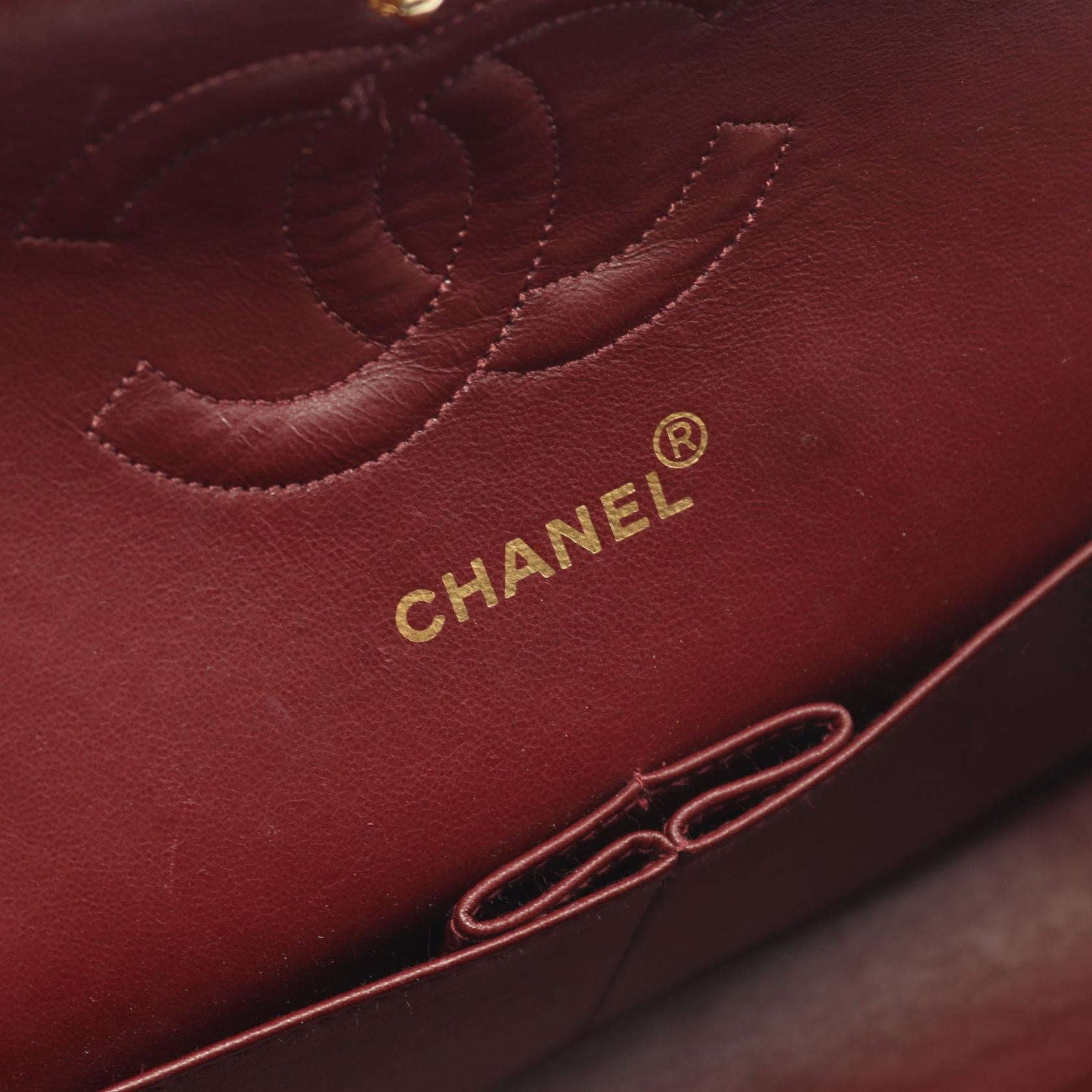 マトラッセ Wフラップ Wチェーンショルダーバッグ ラムスキン ブラック ゴールド金具 ヴィンテージ シャネル バッグ CHANEL