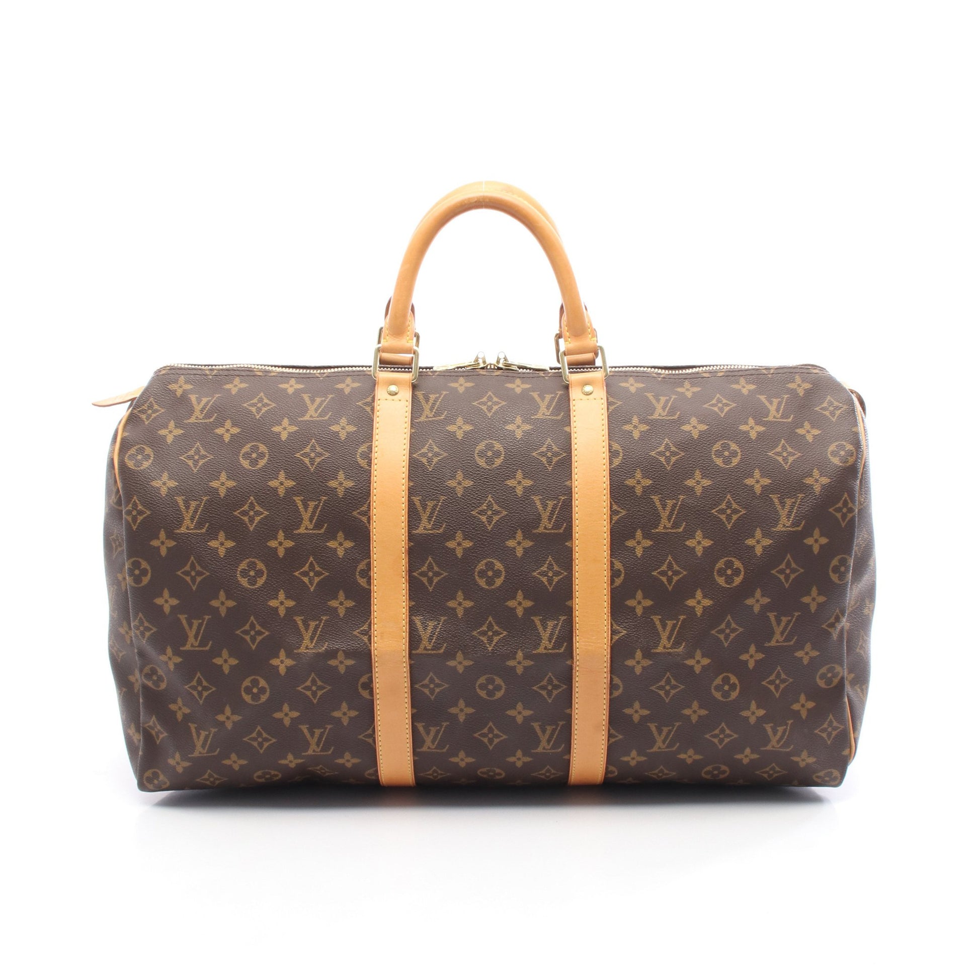 キーポル50 モノグラム ボストンバッグ PVC レザー ブラウン ルイヴィトン バッグ LOUIS VUITTON