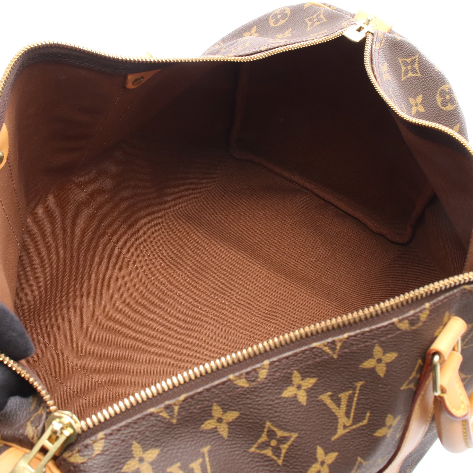 キーポル50 モノグラム ボストンバッグ PVC レザー ブラウン ルイヴィトン バッグ LOUIS VUITTON