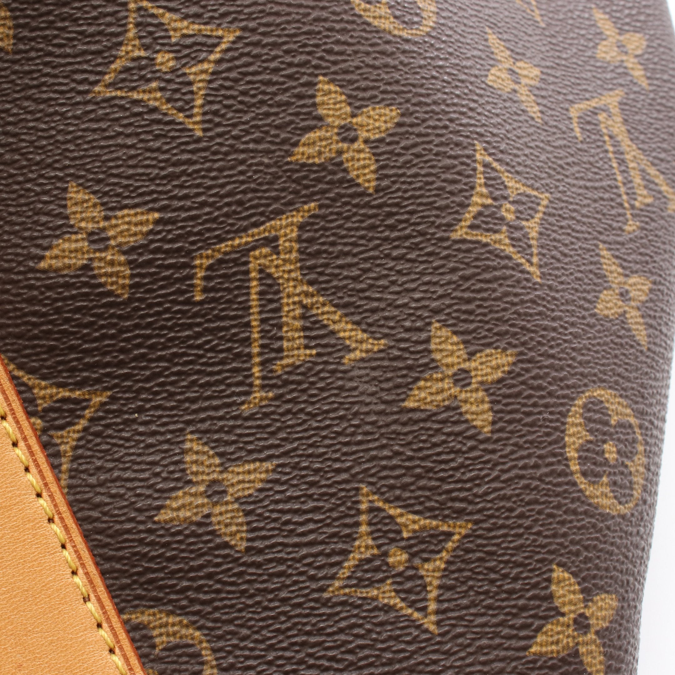 キーポル50 モノグラム ボストンバッグ PVC レザー ブラウン ルイ