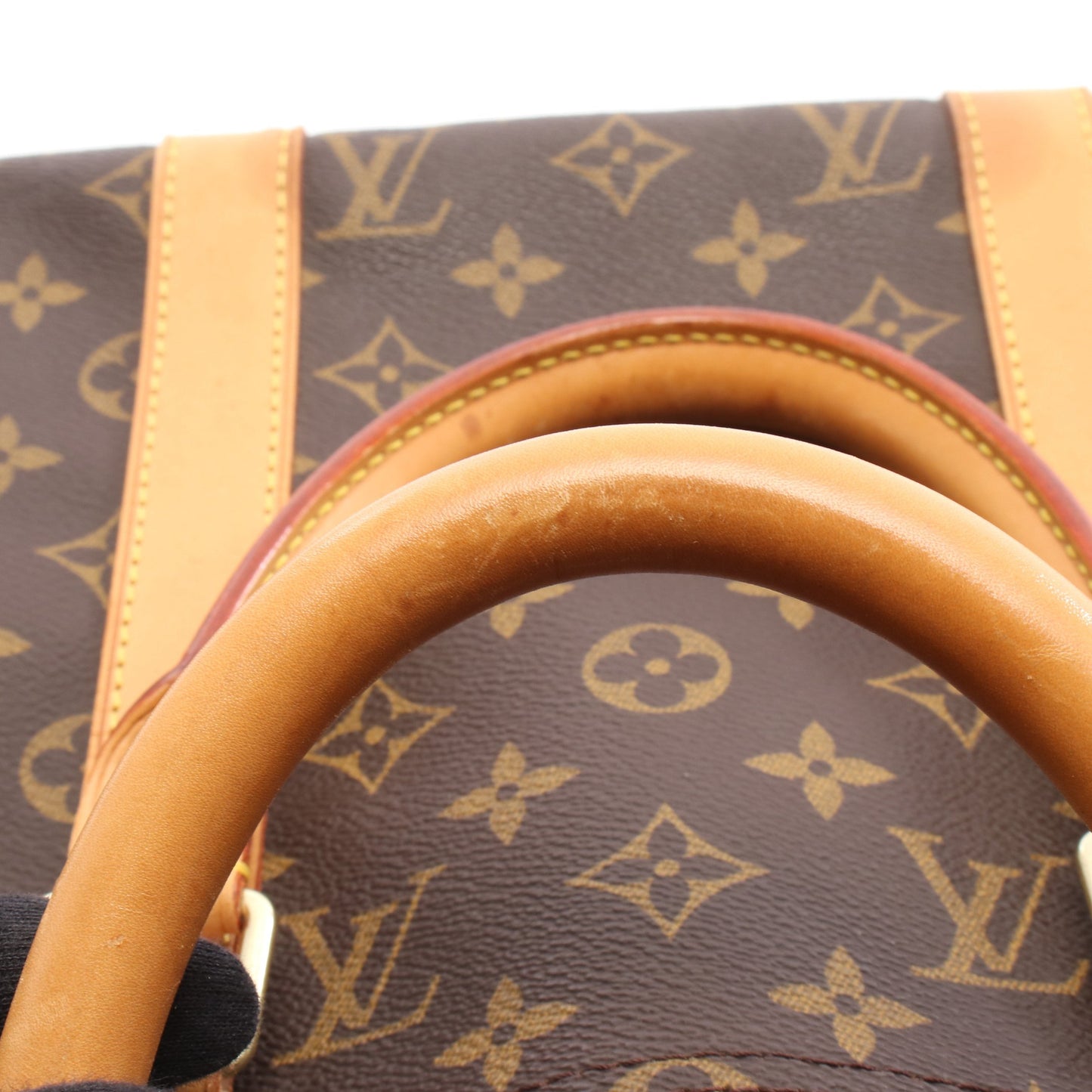 キーポル50 モノグラム ボストンバッグ PVC レザー ブラウン ルイヴィトン バッグ LOUIS VUITTON