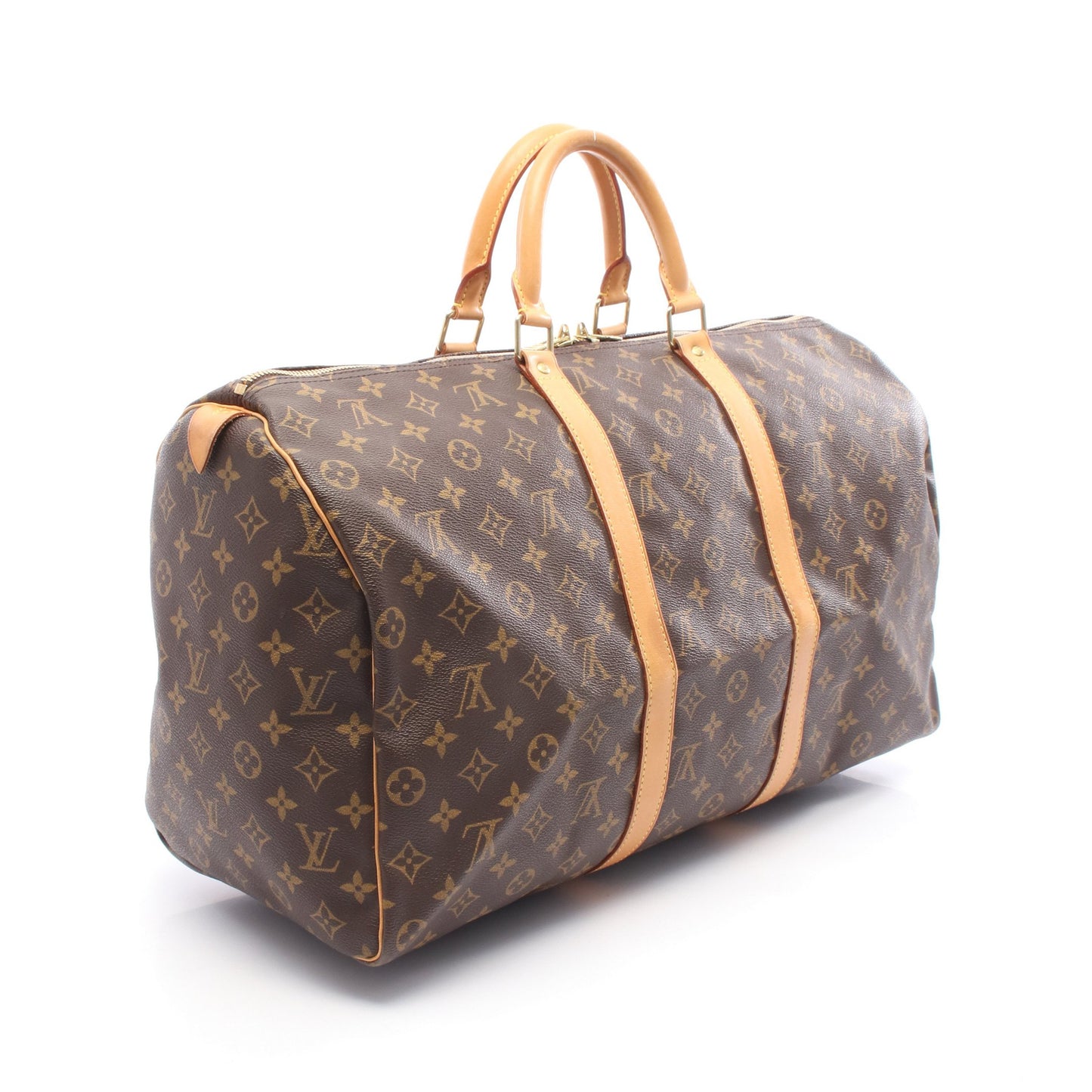 キーポル50 モノグラム ボストンバッグ PVC レザー ブラウン ルイヴィトン バッグ LOUIS VUITTON