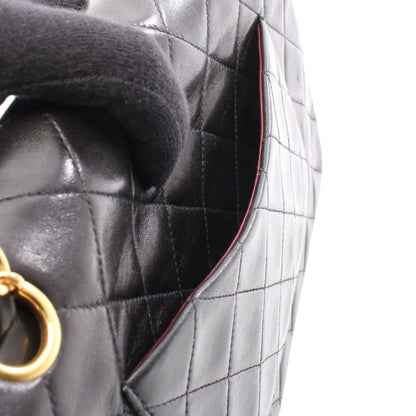 マトラッセ Wフラップ Wチェーンショルダーバッグ ラムスキン ブラック ゴールド金具 シャネル バッグ CHANEL