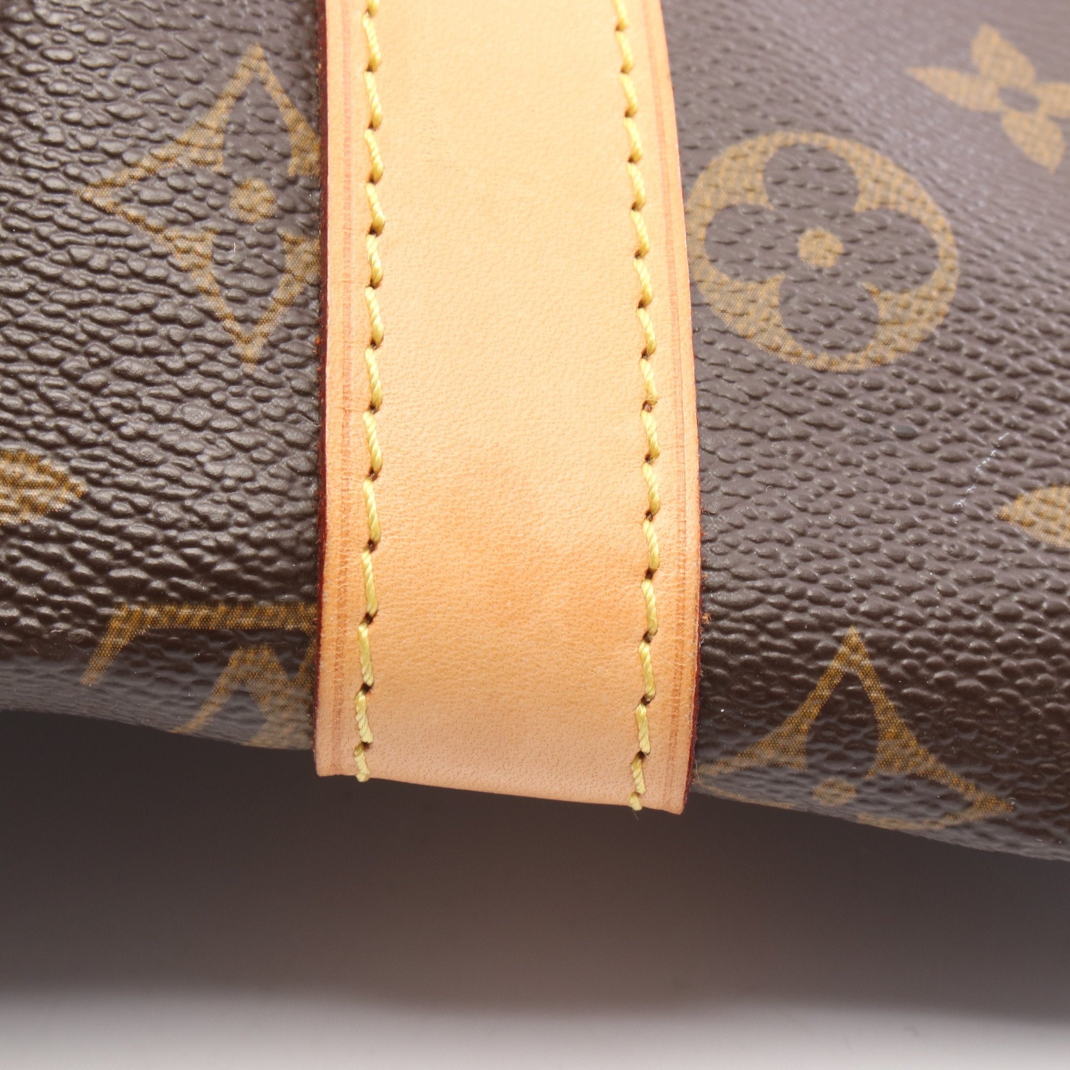 キーポル45 モノグラム ボストンバッグ PVC レザー ブラウン ルイ