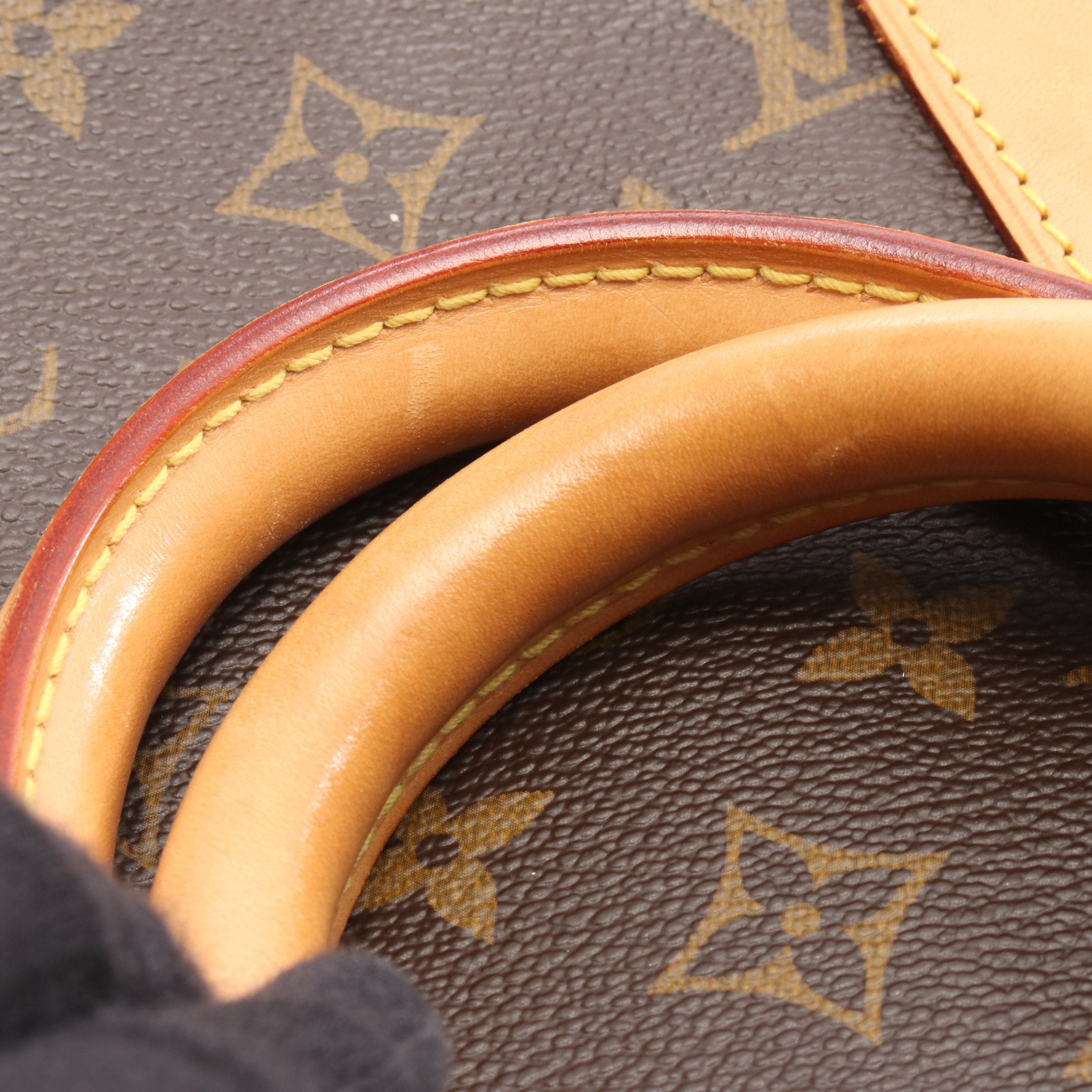 キーポル45 モノグラム ボストンバッグ PVC レザー ブラウン ルイ