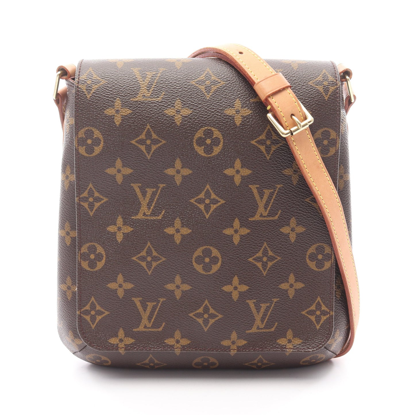 ミュゼットサルサ ロングストラップ モノグラム ショルダーバッグ PVC レザー ブラウン ルイヴィトン バッグ LOUIS VUITTON