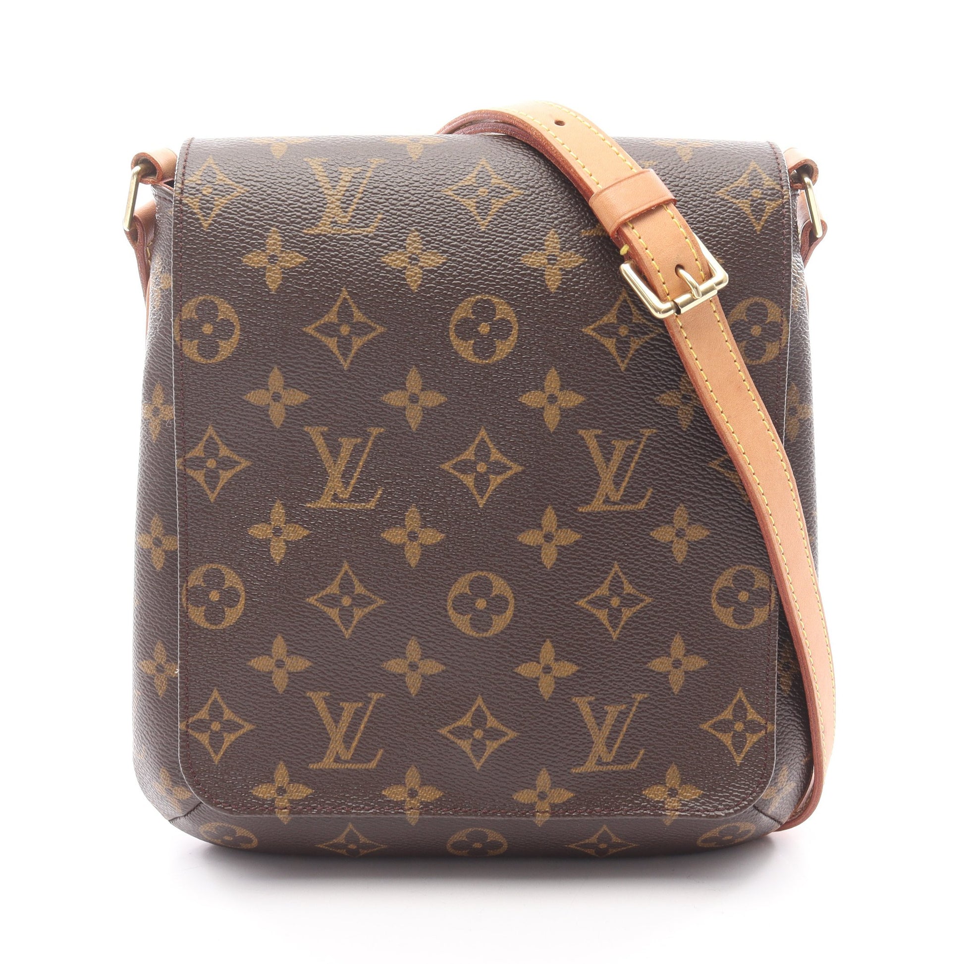 ミュゼットサルサ ロングストラップ モノグラム ショルダーバッグ PVC レザー ブラウン ルイヴィトン バッグ LOUIS VUITTON